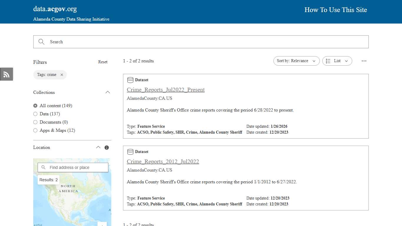 Alameda County Open Data Hub